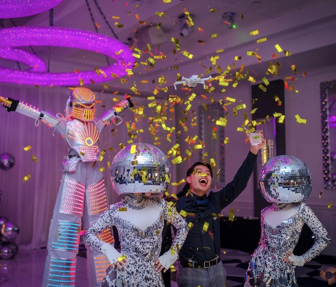 Altera celebration with confetti and performers